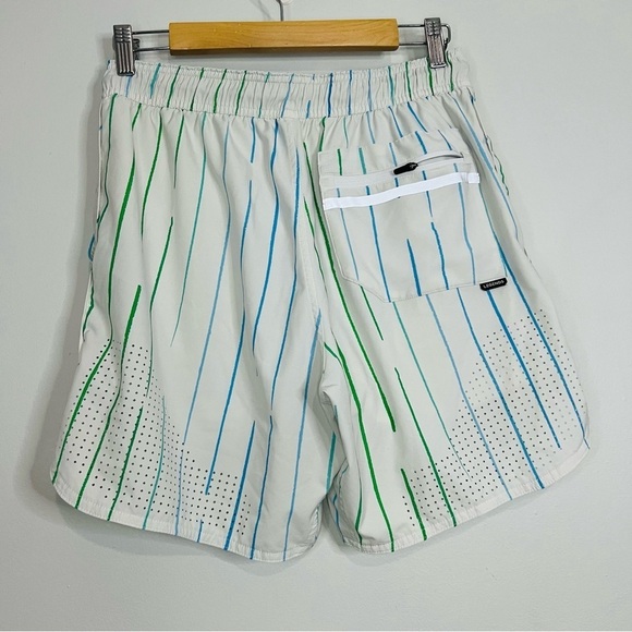 Legends Gray Striped Athletic Luka Lined Shorts Medium - Picture 6 of 7